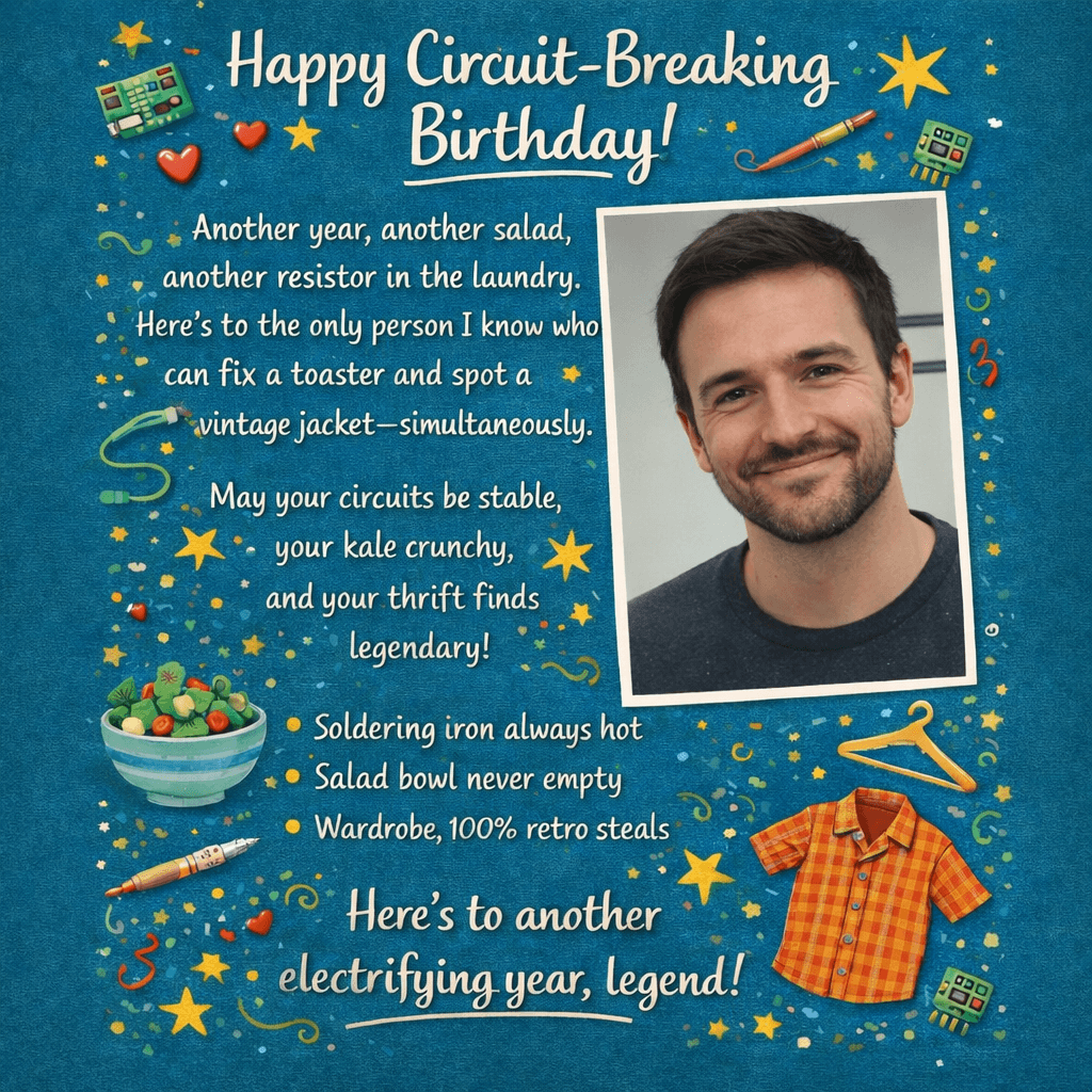 Beautiful AI-generated personalised birthday greeting card by MyKindCard